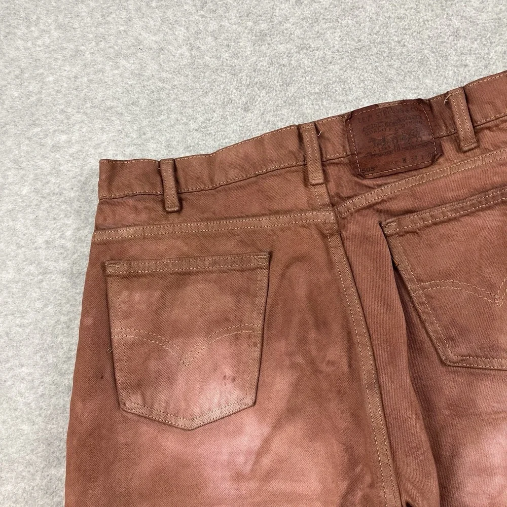 Vintage  Levis 505 Brown‎ Dyed Mens 34 Relaxed Fit Jorts Denim Shorts 90s USA